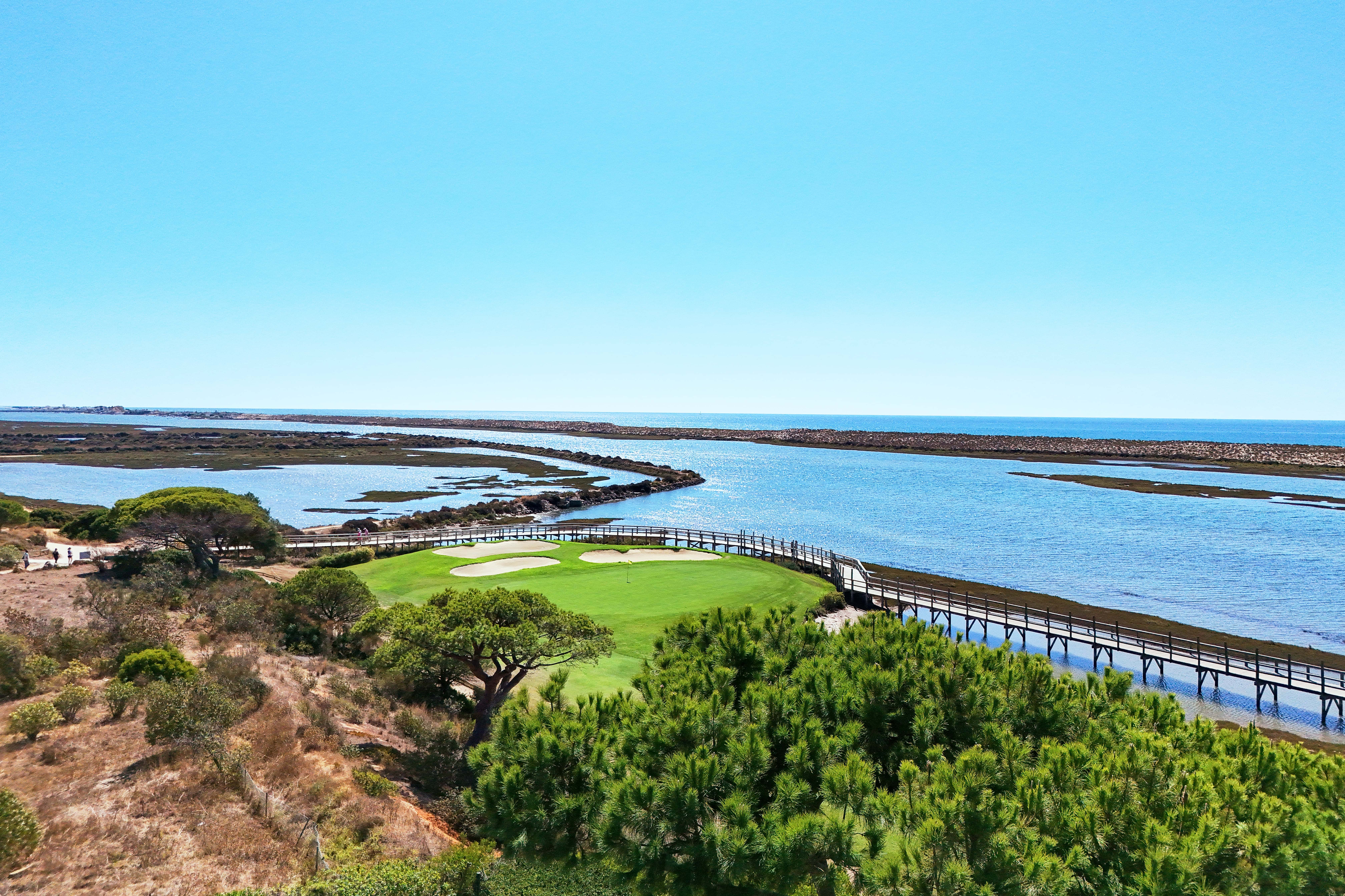 Spectacular view of the Atlantic Ocean and lush greenery along the coast, highlighting Portugal’s premium real estate locations in Algarve and Lisbon for luxury property investment.